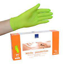 Rękawiczki nitrylowe zielone S 100 szt.