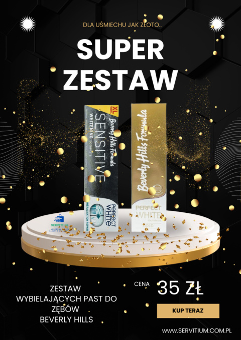 Pasta wybielająca Beverly Hills 100ml- zestaw